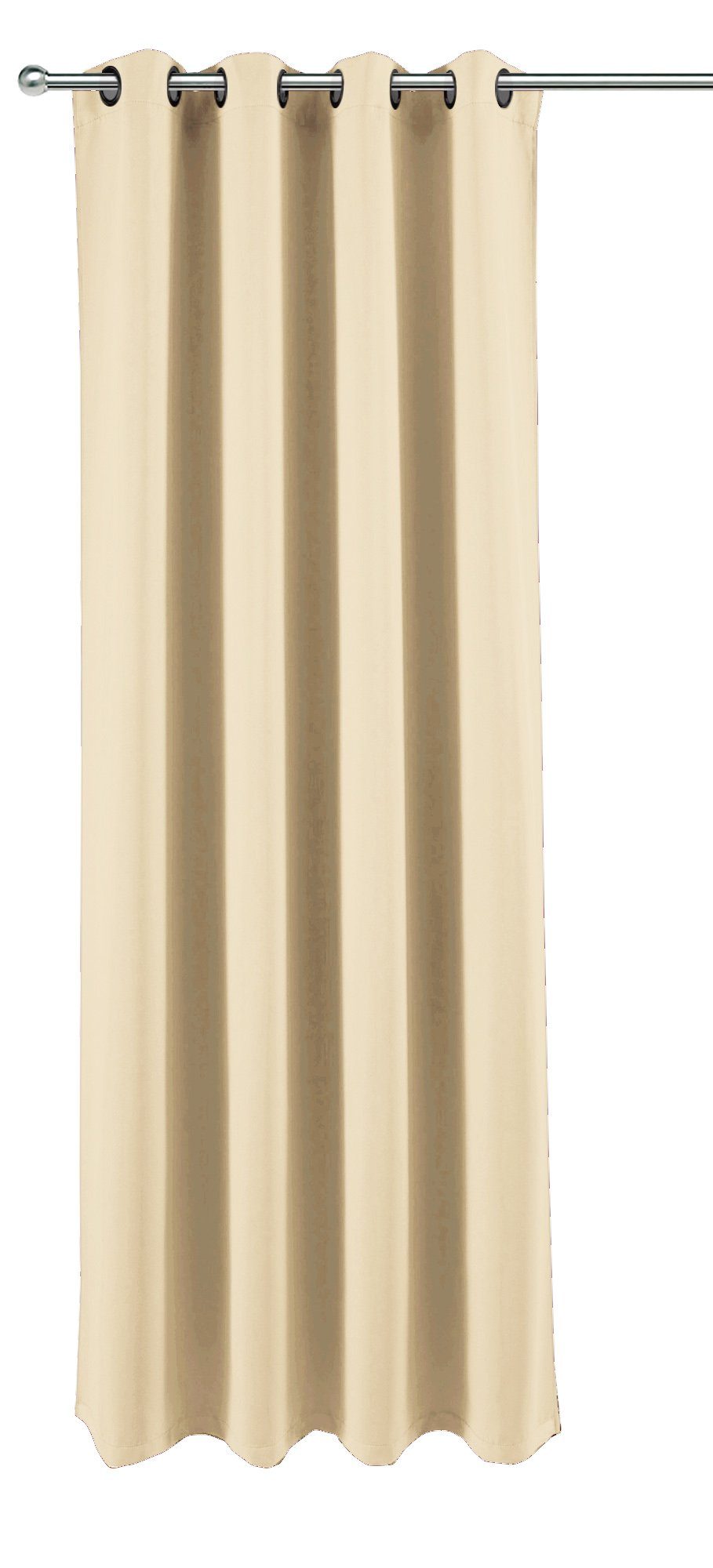 Haus und Deko Gardine Vorhang uni Ösen 140x245 cm Moderner Ösenvorhang blickdicht Gardine (1 St), Ösen, blickdicht, Polyester