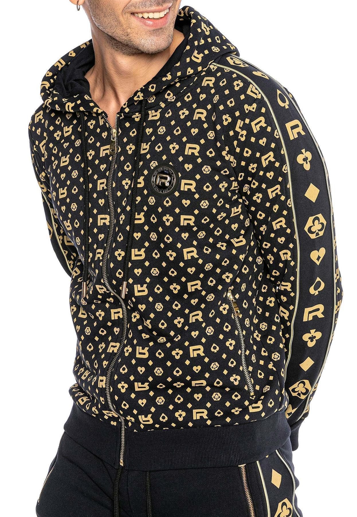 RedBridge Kapuzensweatjacke Sweat Kapuzenjacke Reißverschluss Allover Premium – Bild 4 von 5