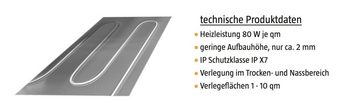 bella jolly Fußbodenheizung Top-Therm Select 6,0qm (12,0m x 0,5m), 480W