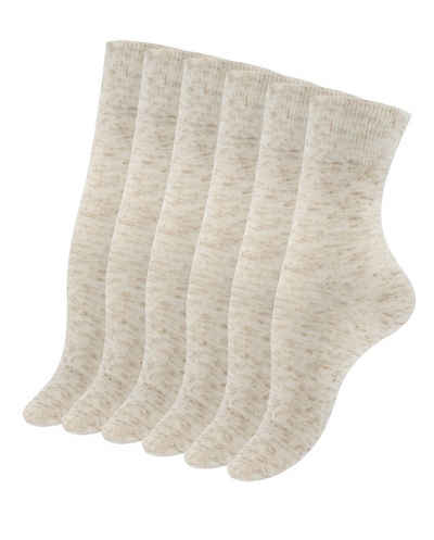 Cotton Prime® Socken (6-Paar) aus angenehmen Baumwoll-Leinengemisch