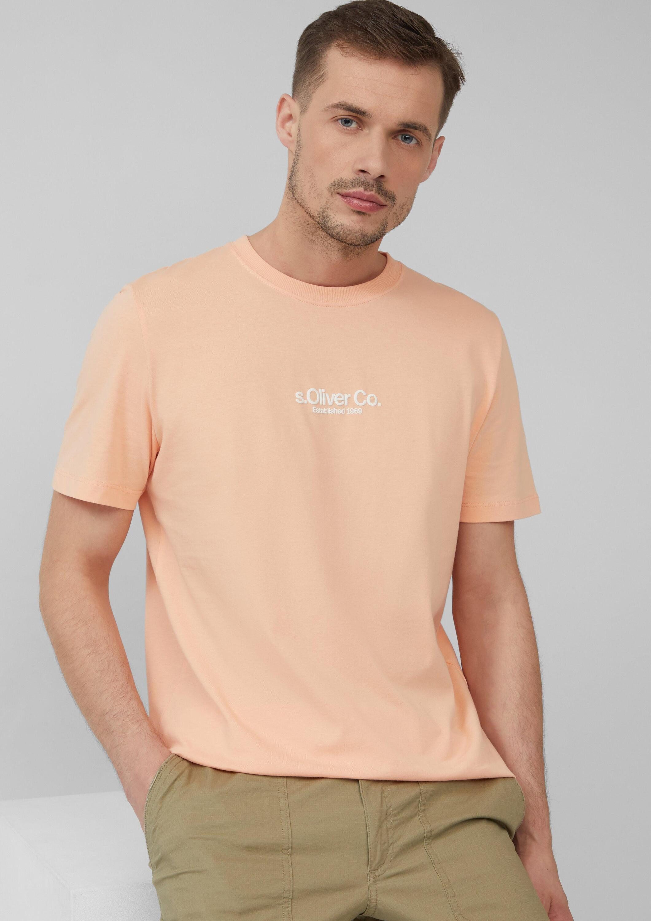 s.Oliver Kurzarmshirt T-Shirt T-Shirt aus Baumwolle günstig online kaufen