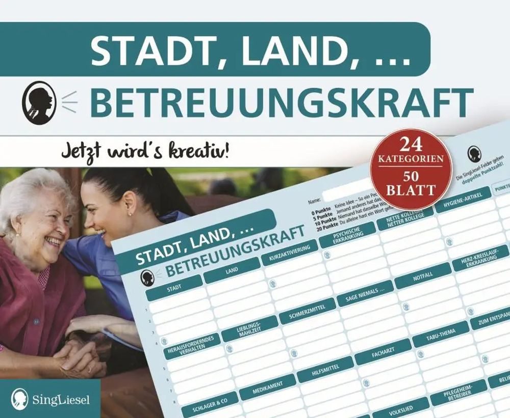 Spiel Stadt, Land, Betreuungskraft