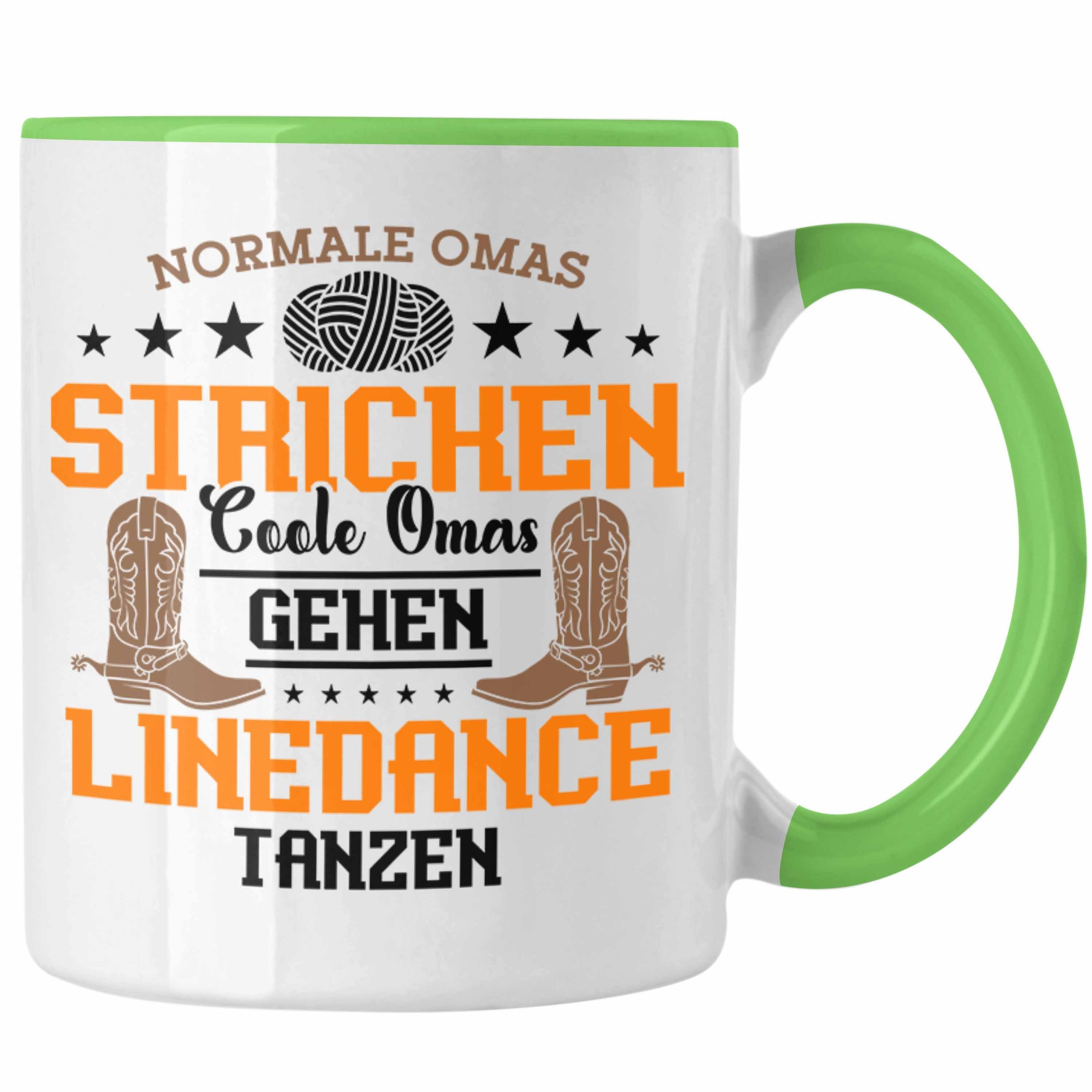 Tasse Dance Lustige Trendation Line Grün Tasse für Oma Geschenk