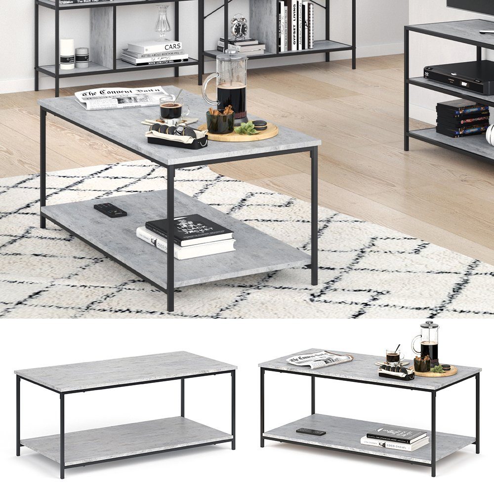 Vicco Couchtisch Fyrk, Beton/Schwarz, 108 x günstig online kaufen