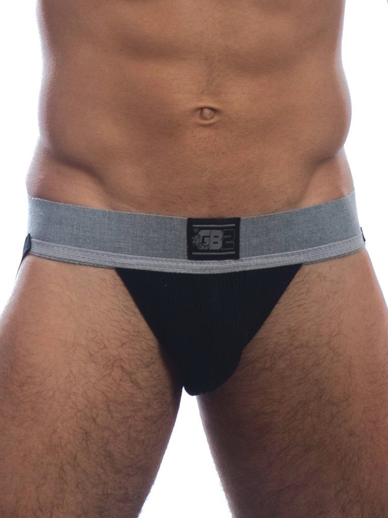 String GB2 Classic Jock Jockstrap Grey/Black