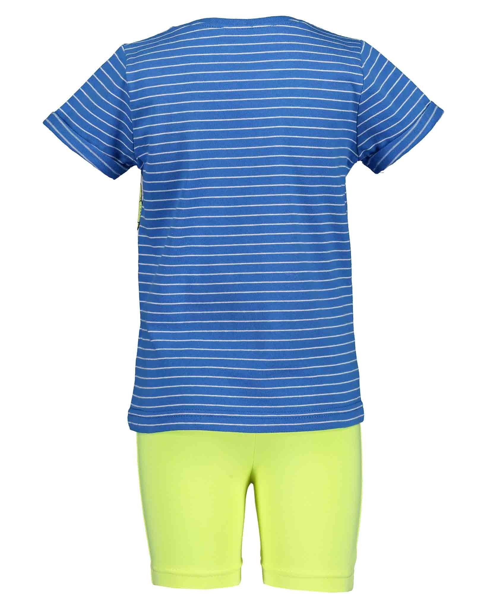 Blue Shorts mit (2-tlg) T-Shirt Seven Mädchen Seven T-Shirt Blue und Set