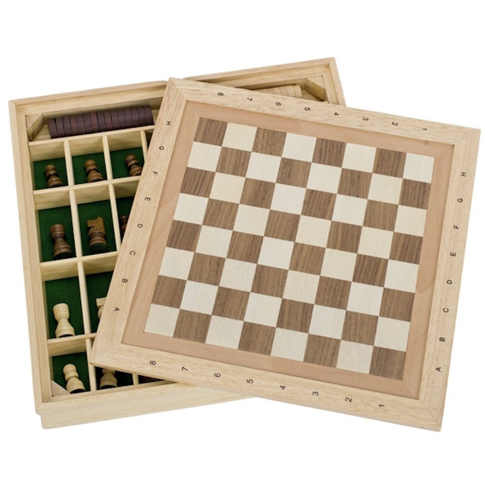 Spiele-Set Made in Schach, Strategiespiel und China Mühle Gollnest Dame Goki goki HOLZ-Spiele, Kiesel Spiel, &