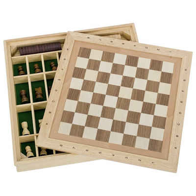 goki Spiel, Strategiespiel Spiele-Set Schach, Dame und Mühle Goki HOLZ-Spiele, Made in China