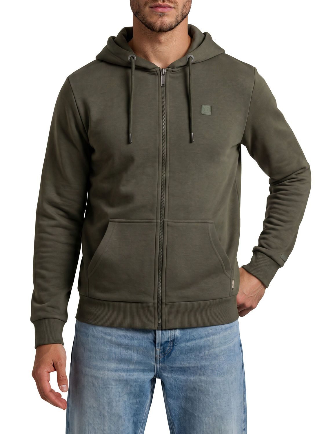riverso Kapuzensweatjacke Herren Sweatjacke RIVBrad Regular Fit Hoodie mit Kängurutasche