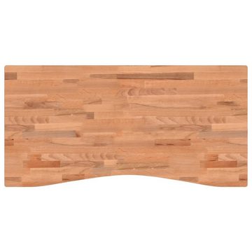 vidaXL Schreibtisch Schreibtischplatte 110x50-55x1,5 cm Massivholz Buche Arbeitsplatte Bür