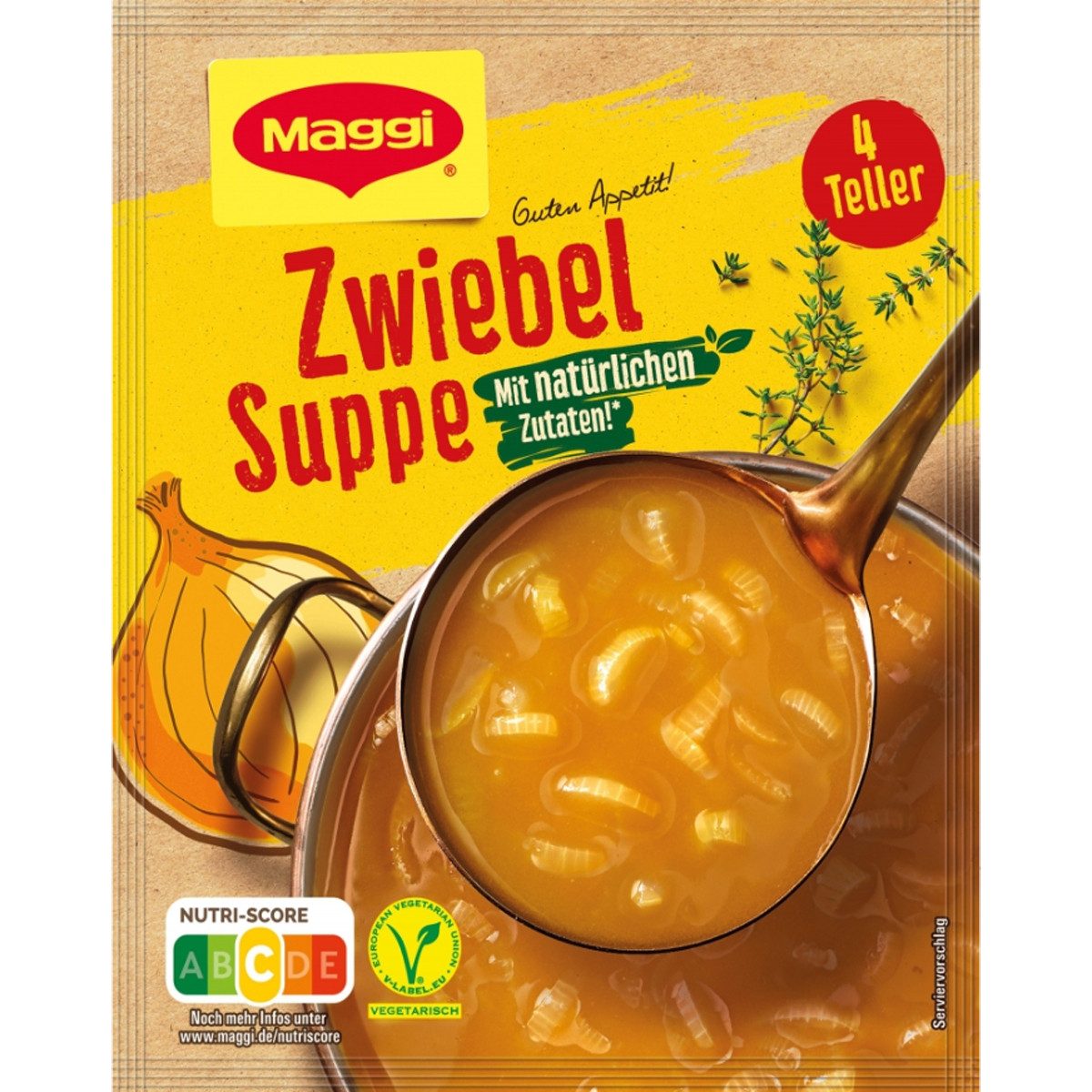 MAGGI Fertiggericht, Maggi Guten Appetit Zwiebelsuppe mit natürlichen Zutaten 55g