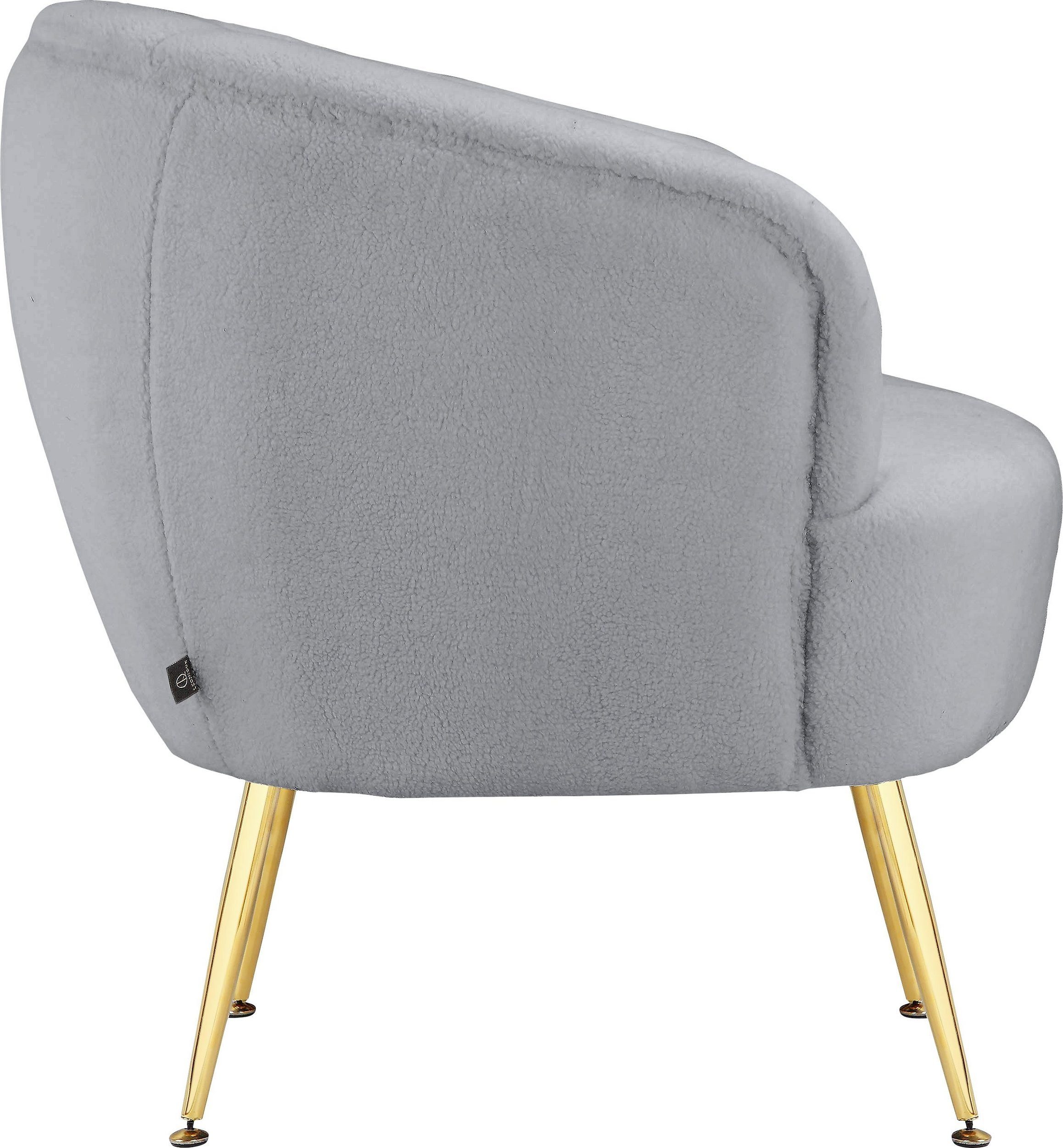 Upholstered gold with Scavo, Loungesessel color armchair loft24