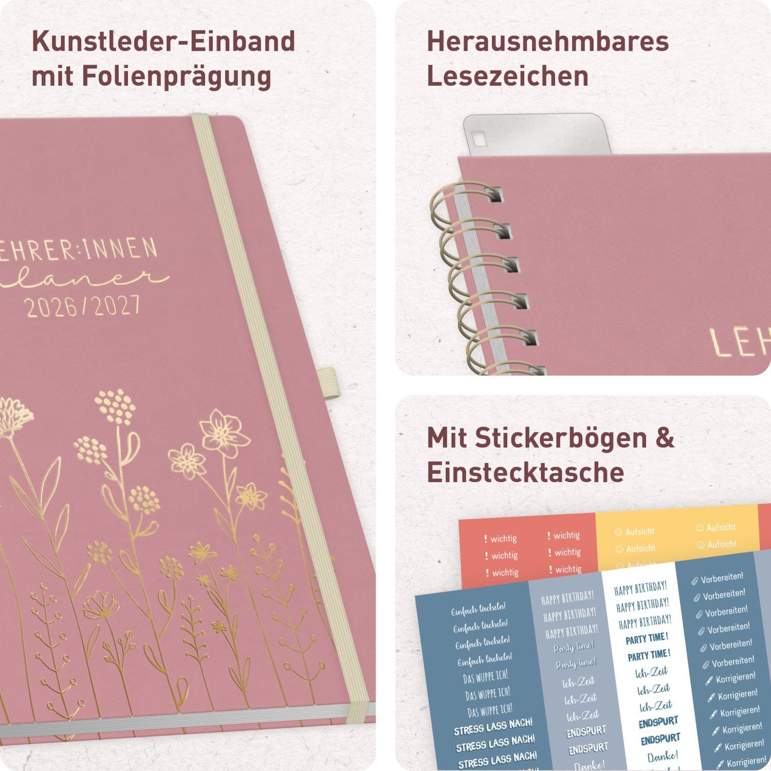 Häfft Lehrerkalender Lehrer-Planer Deluxe 2026/2027 / A4+