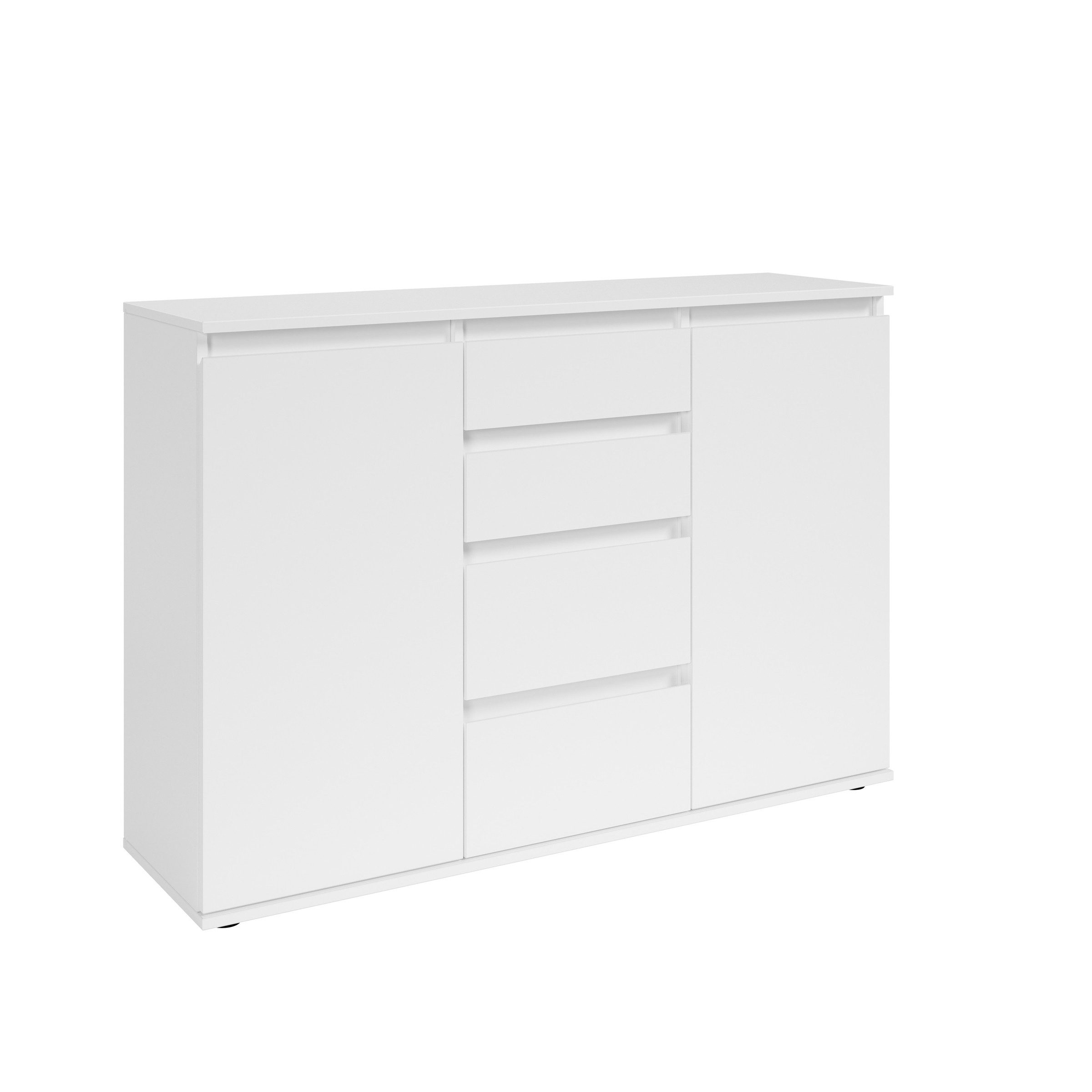 Bega Consult Sideboard 2 Türen, 4 Schübe, in weiß - 119x84x35cm (BxHxT) günstig online kaufen