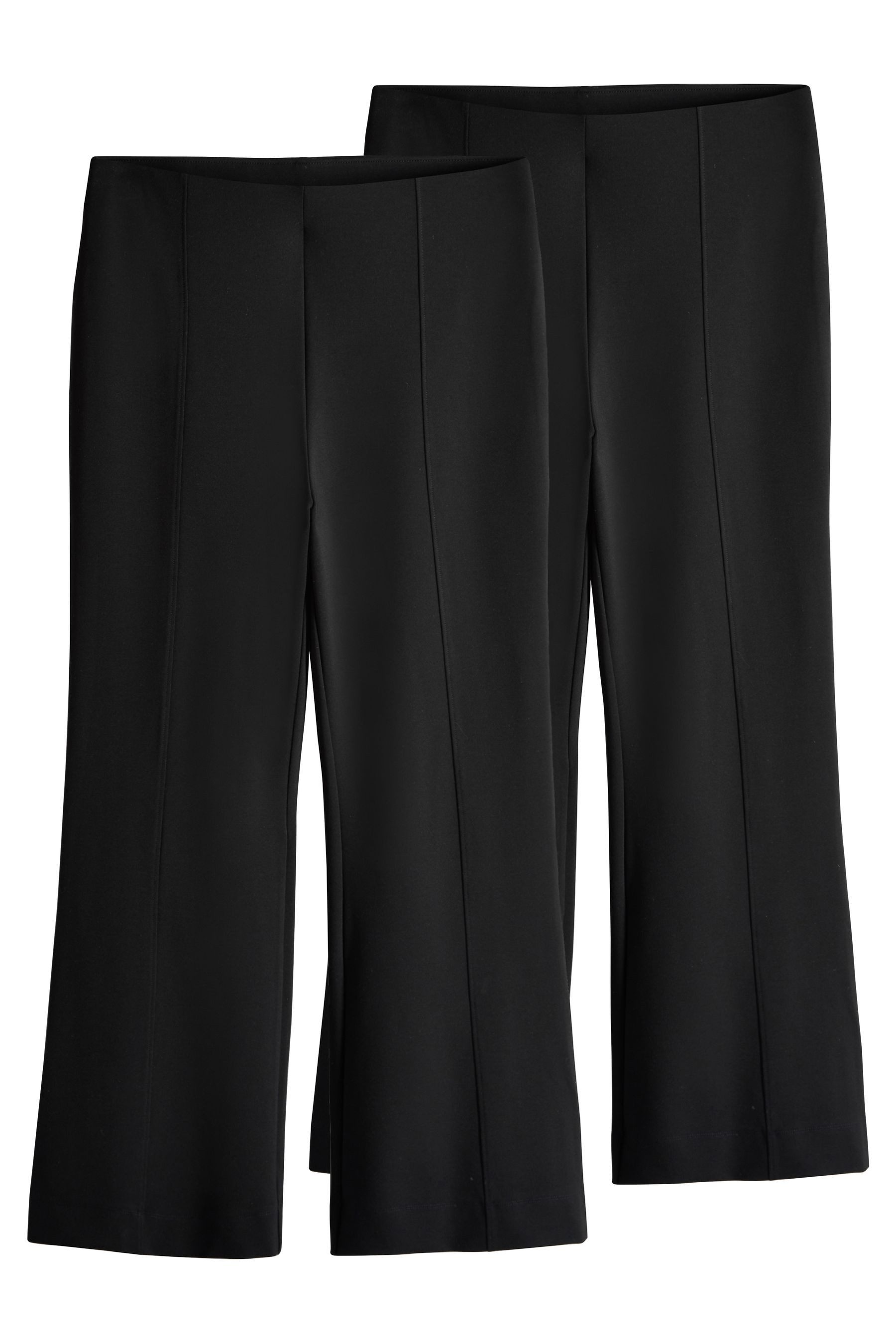 The Set Stoffhose 2er-Pack The Set Ponte-Hosen mit weitem Bein (2-tlg)