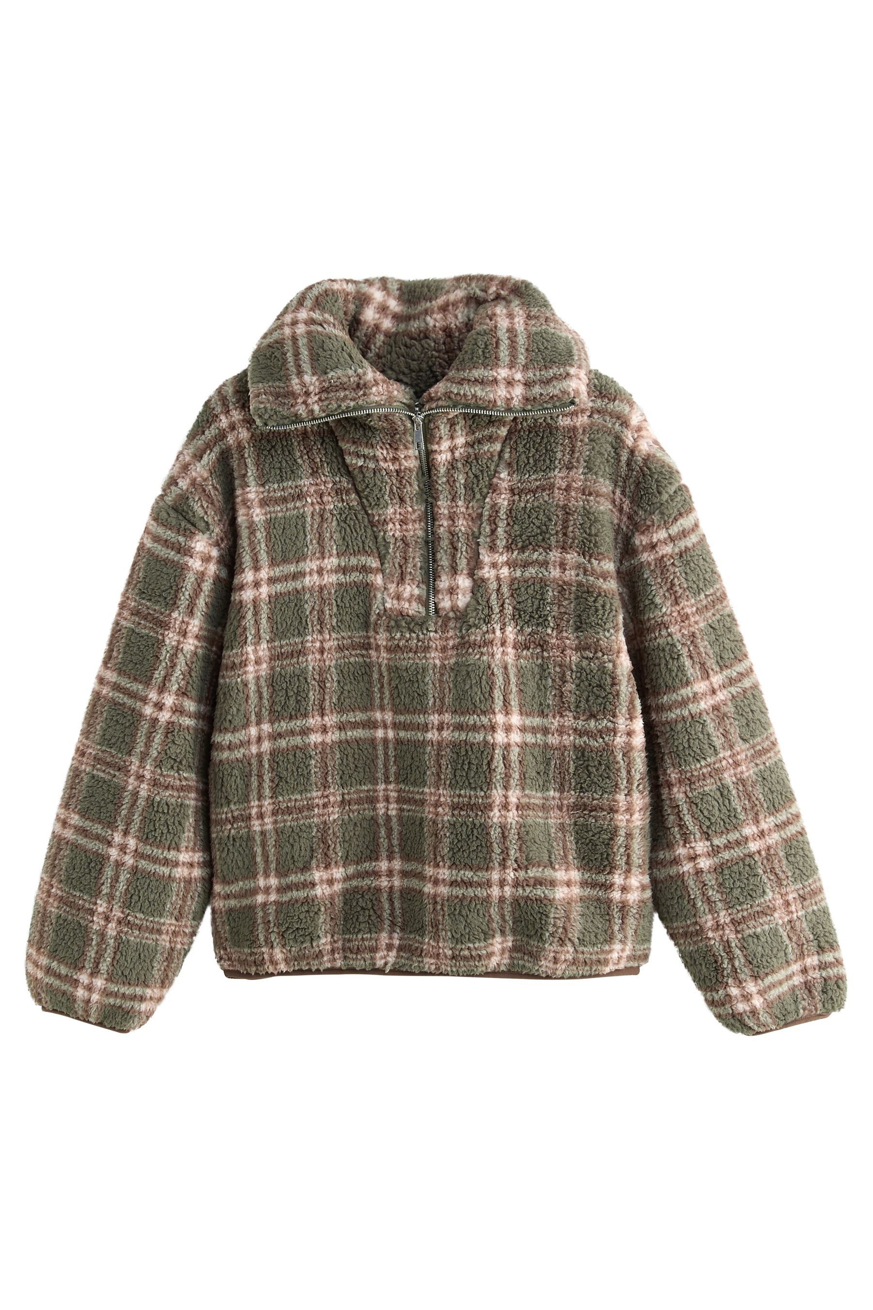 Next Fleecepullover Borg-Fleece mit Viertel-Reißverschluss (1-tlg) günstig online kaufen