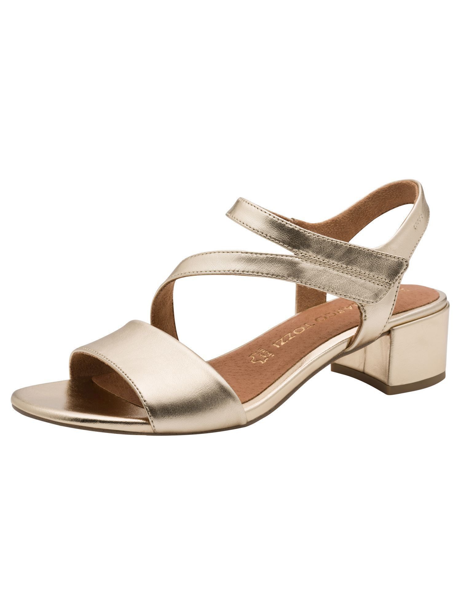 marco tozzi FEEL, MT Soft Lining aus Leder Blockabsatz Sandalette FEEL