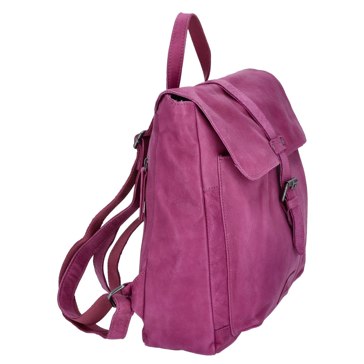 The Skandinavian Brand Freizeitrucksack The Skandinavian Brand Damen Leder Rucksack Purple (1-tlg)