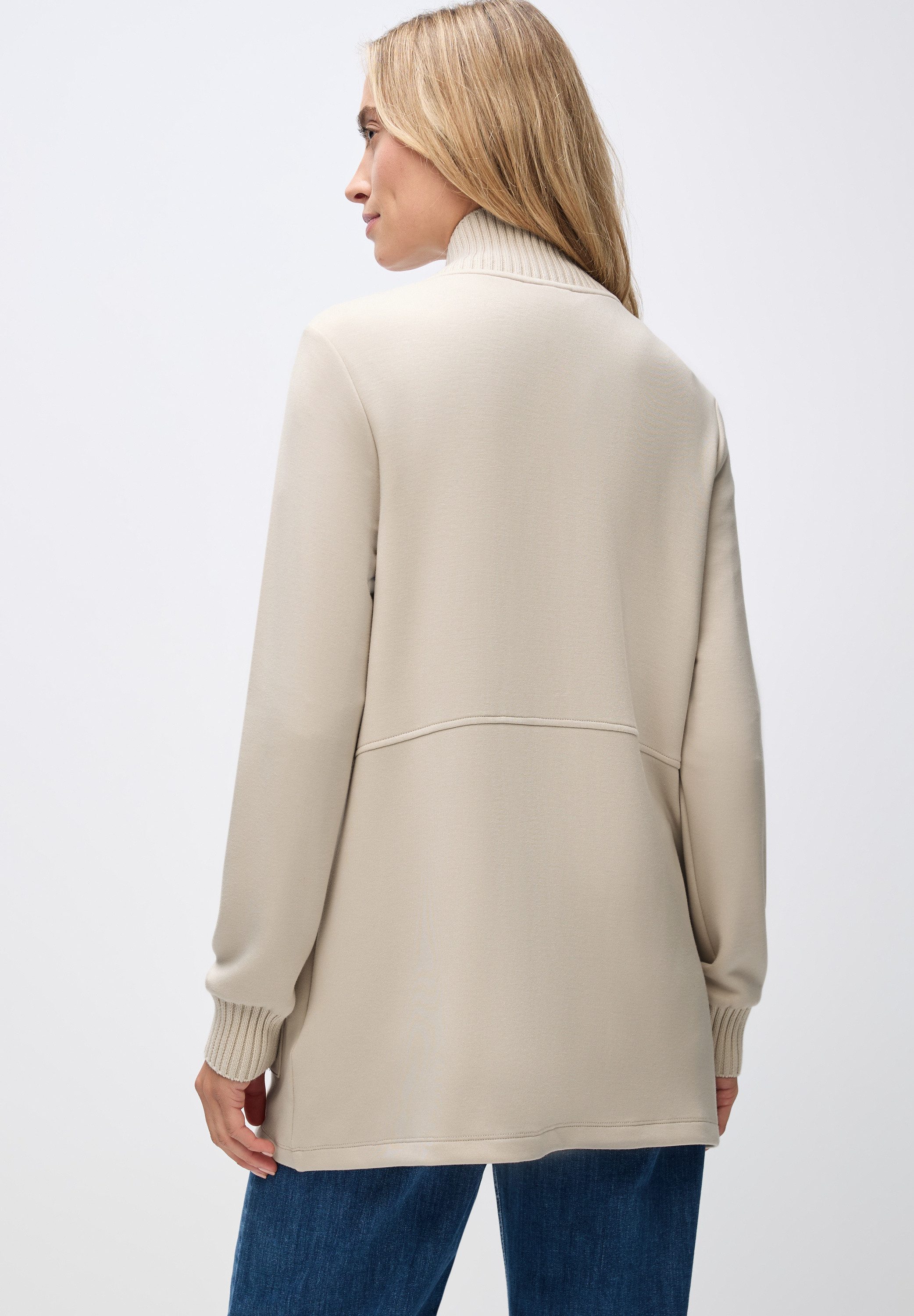 STREET ONE Sweatjacke mit Strickdetails und günstig online kaufen