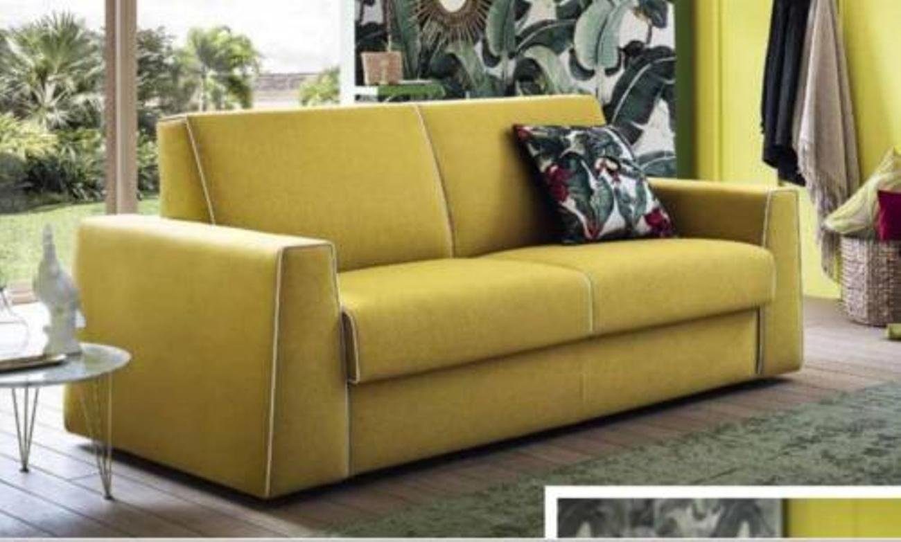3-Sitzer Europe 3 Couch, in Alfitalia Sofa Gelb Stoff Design Made JVmoebel Sitzer Wohnzimmer