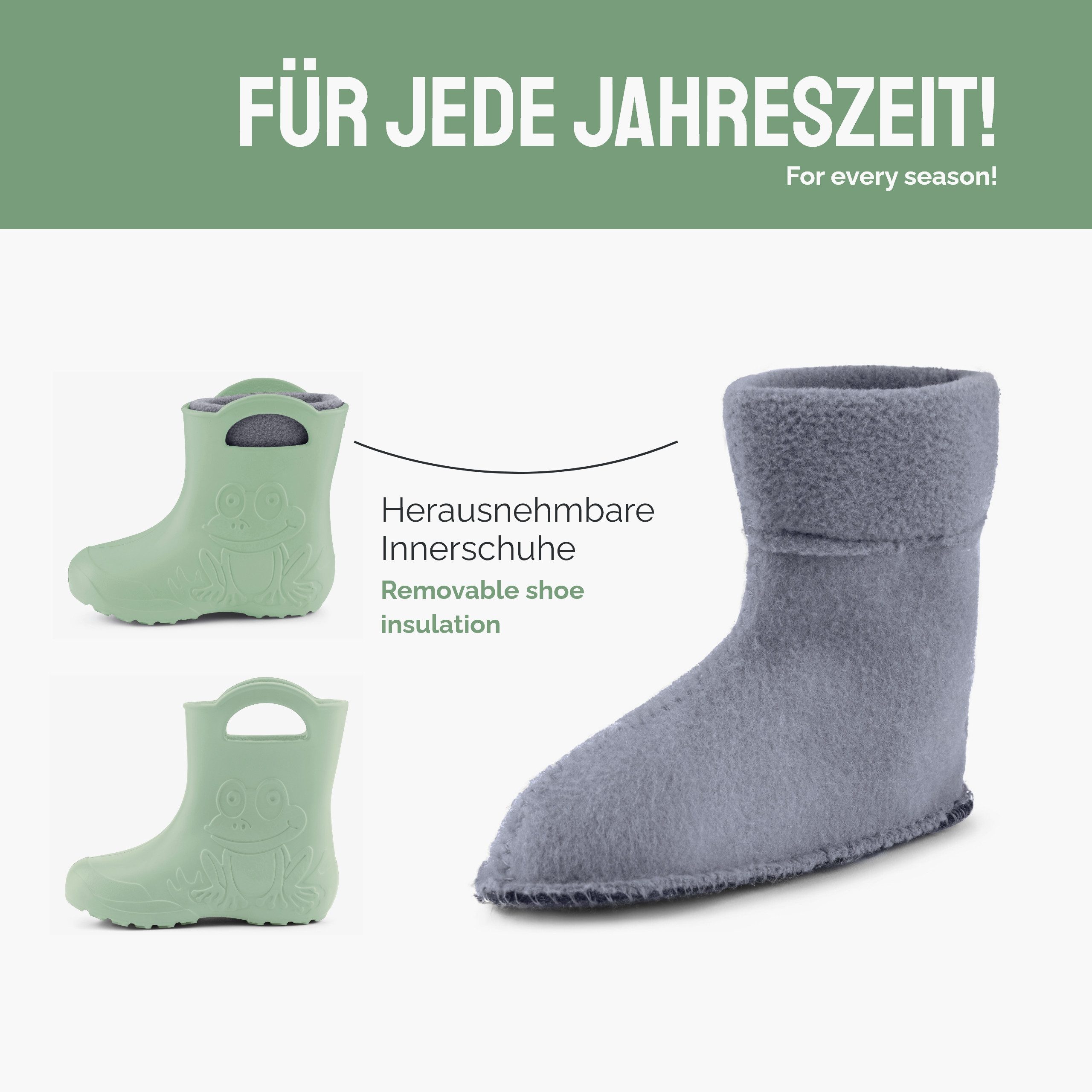 Ladeheid Kinder EVA federleichte Regenschuhe LA-CA-03 Gummistiefel – Bild 4 von 5