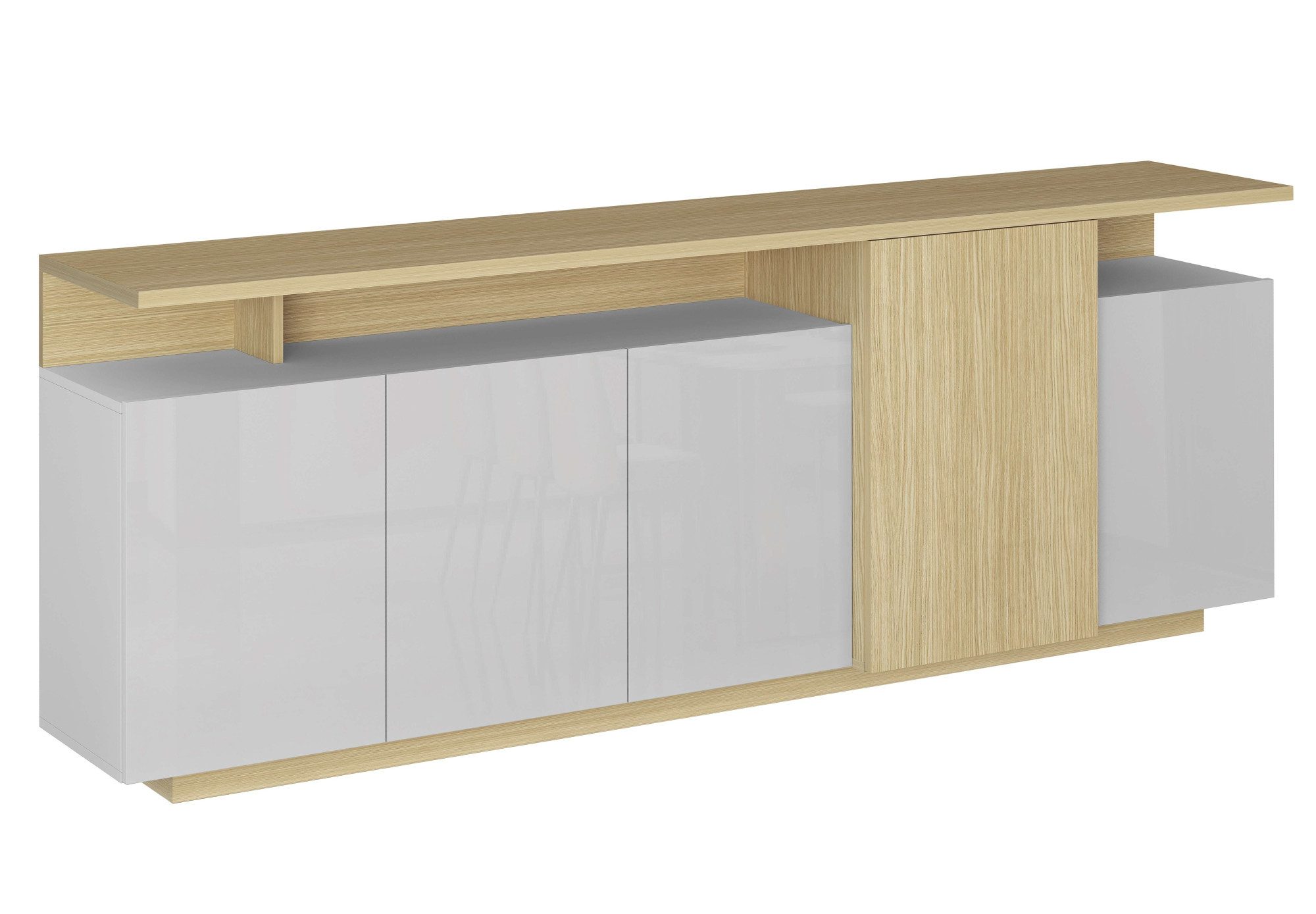 OTTO home Sideboard Sideboard ETHOS, Kommode, Schrank, Kredenz (1 St), Mit 5 Drehtüren, 8 Innenfächern und 2 Außenfächern, B.210 cm