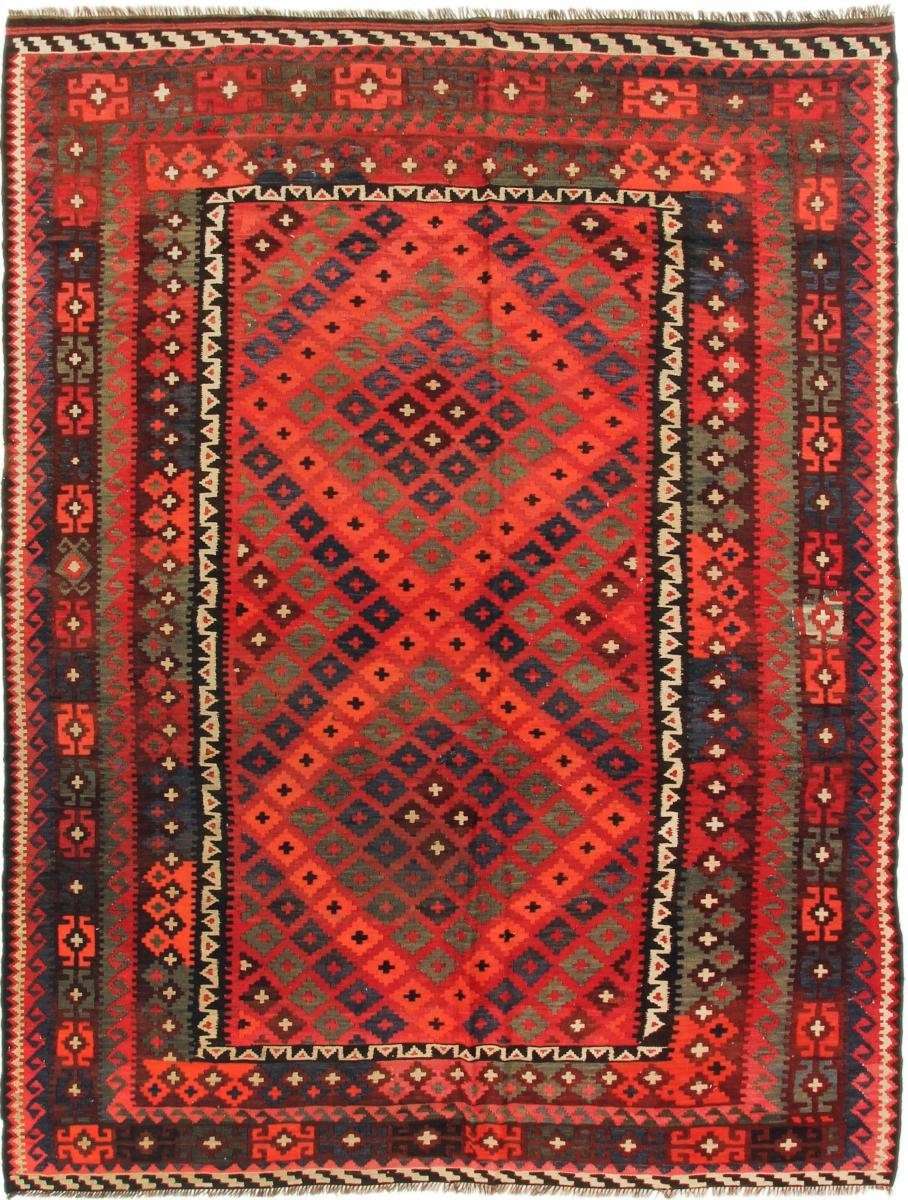 Orientteppich Kelim Afghan Antik 204x263 Handgewebter Orientteppich, Nain Trading, rechteckig, Höhe: 3 mm
