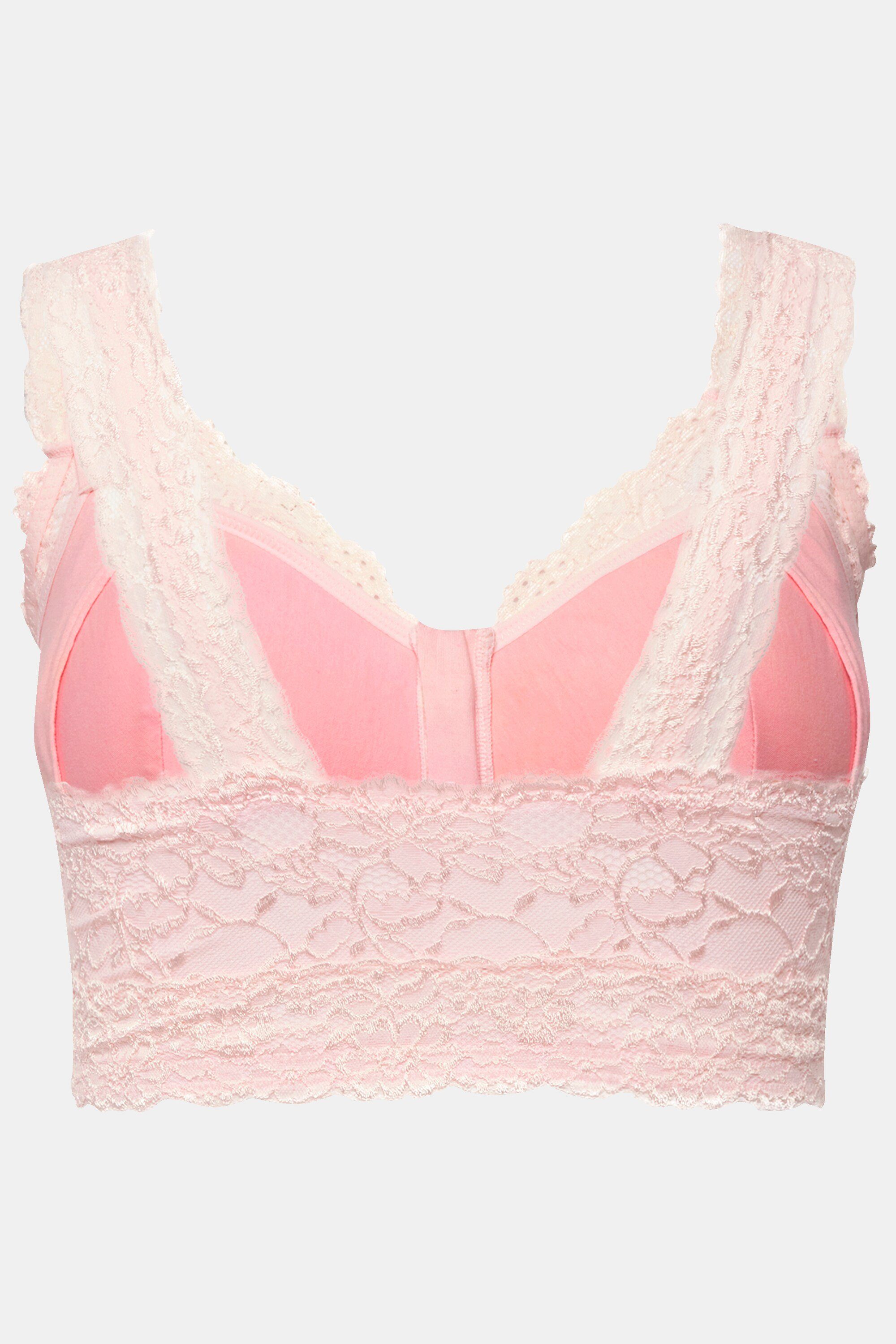 Ulla Popken Bustier Bralette Spitze Reißverschluss ohne Bügel