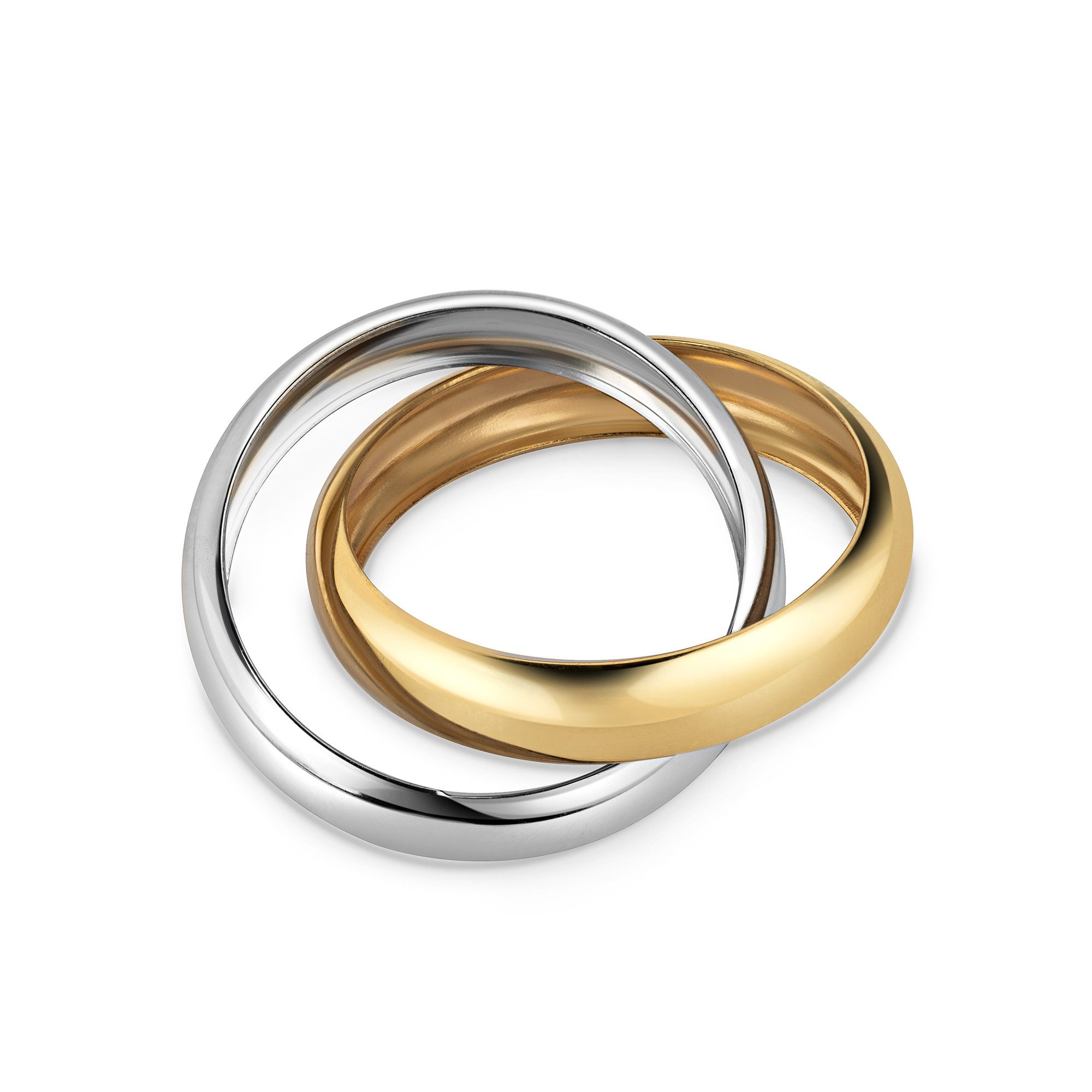 Fascination by Ellen K. Fingerring 375/- Gelbgold bicolor 2-reihig günstig online kaufen