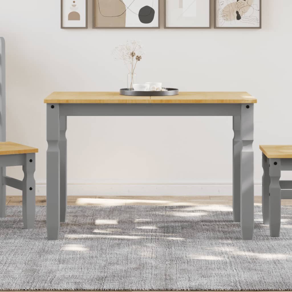 vidaXL Esstisch Esstisch Corona Grau 112x60x75 cm Massivholz Kiefer (1-St)