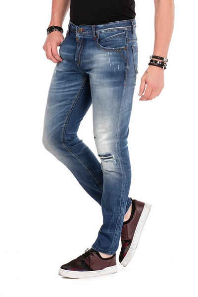 Cipo & Baxx Bequeme Jeans im Destroyed-Look n Straight Fit