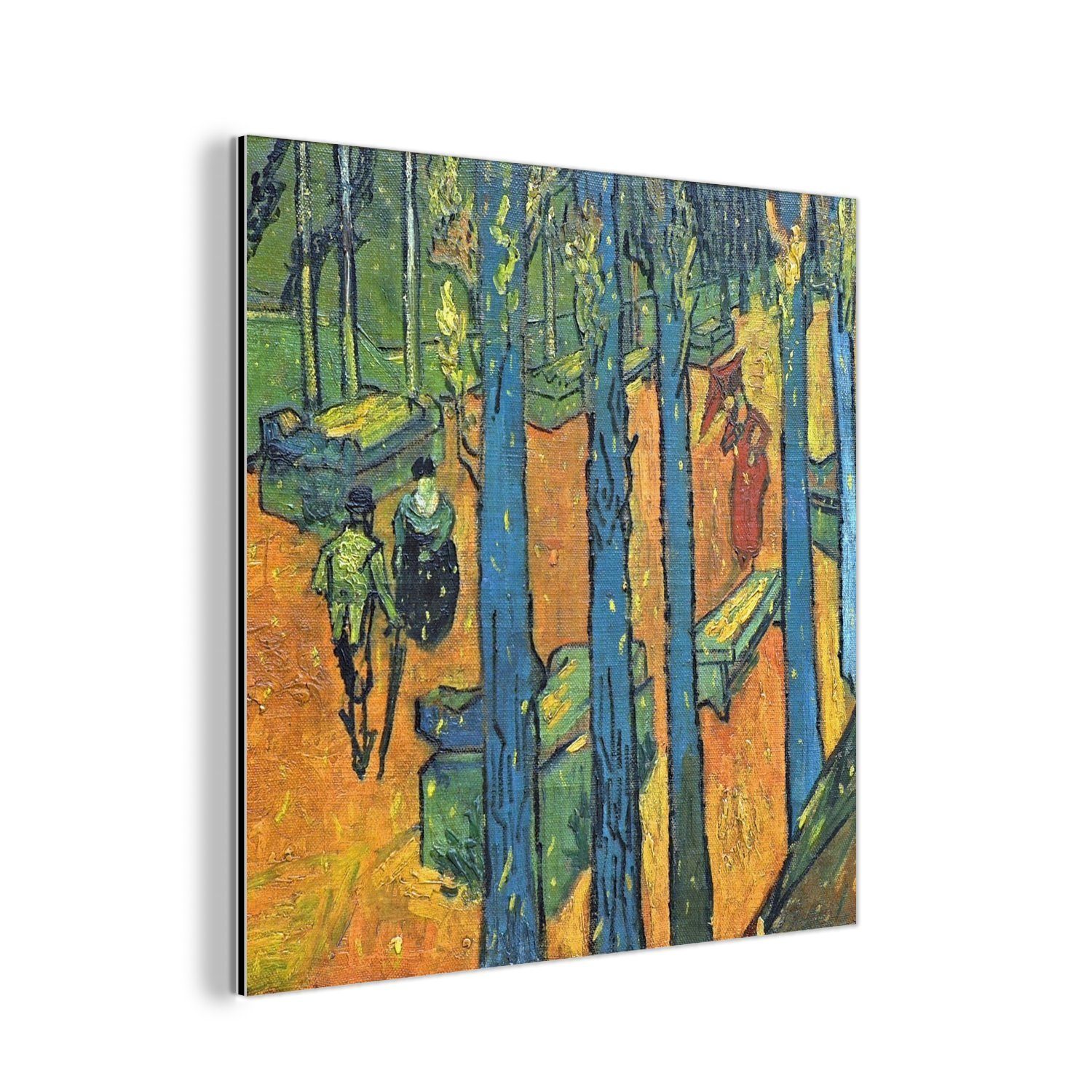 MuchoWow Metallbild Die deko Gemälde Aluminium Gogh, St), (1 van aus Vincent - Metall, Alyscamps Alu-Dibond-Druck