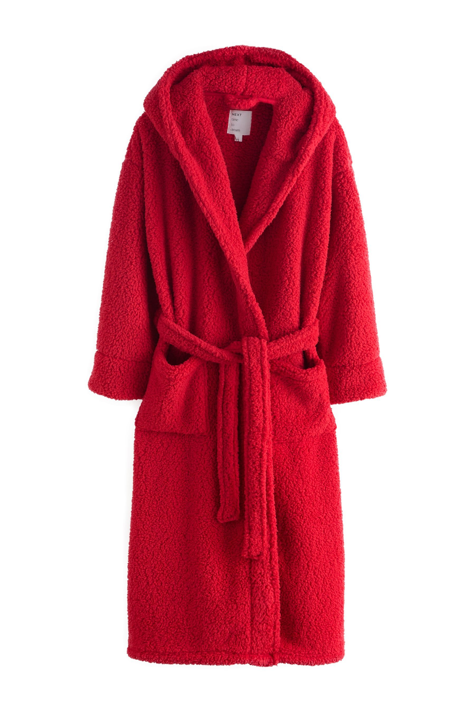 Next Damenbademantel Langer Teddy-Morgenmantel, Polyester (recycelt) günstig online kaufen