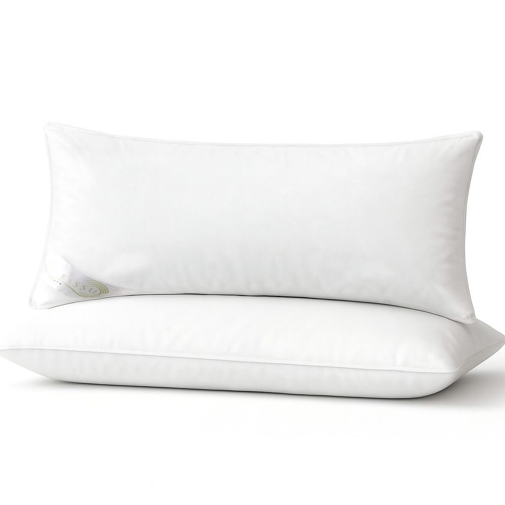 Beautissu Kopfkissen 2er Set Daunenkissen 40x80 BeauNuit FK, 40x80cm, Kopfkissen 80x80 Daunen & Federn – Federkissen