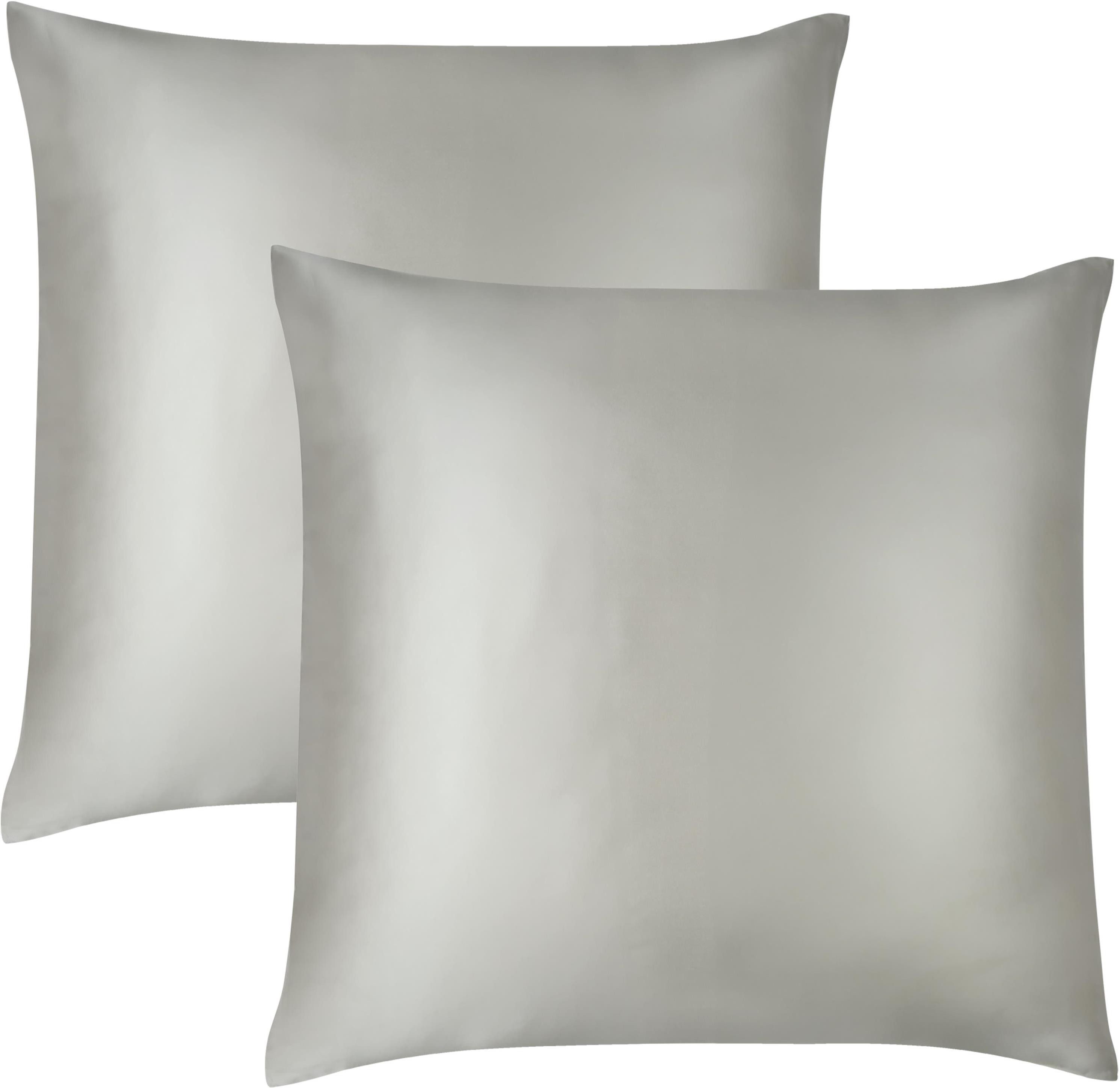 Aspero Kissenbezüge 2x Seiden Kissenbezüge 80x80 günstig online kaufen