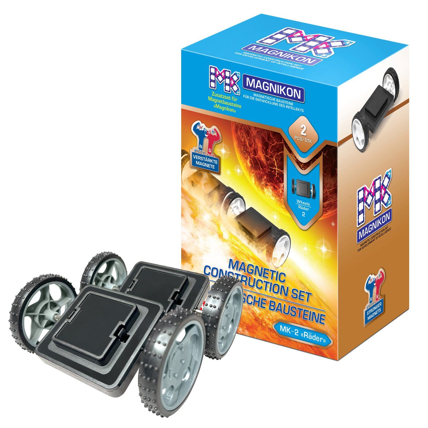 MAGNIKON Magnetische Bausteine Räder Magnetspielbausteine, (Erweiterungsset günstig online kaufen