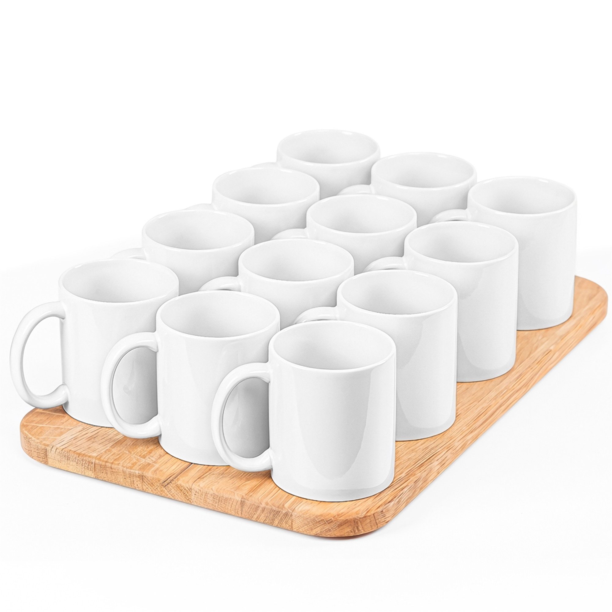 KONZEPT Becher Set für Kaffee, 350 ml Porzellantassen zum Bemalen, 6-tlg., Gesamtvolumen: 350 ml, Nutzvolumen: 300 ml, Ø 80 mm, Höhe: 95 mm