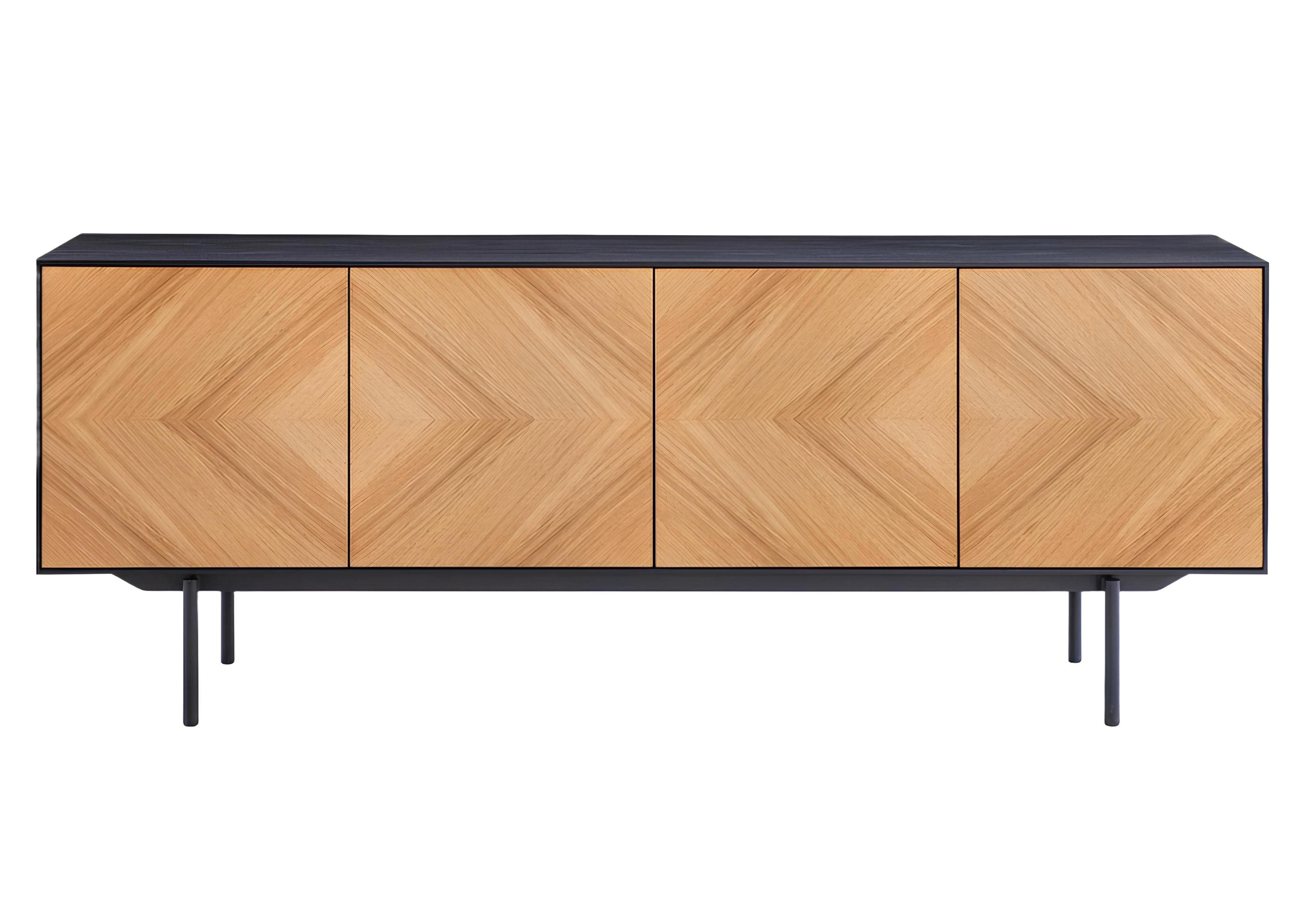 Xlmoebel Sideboard Braunes Holz Buffet mit geräumiger Aufbewahrung (Sideboard, 1 St., Sideboard), Hergestellt in Europa