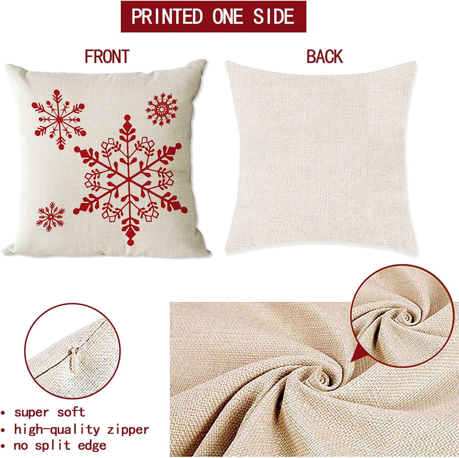 FELIXLEO Kissenbezüge Weihnachten Kissenbezug 45x45cm 4er Set Weihnachtsdek günstig online kaufen