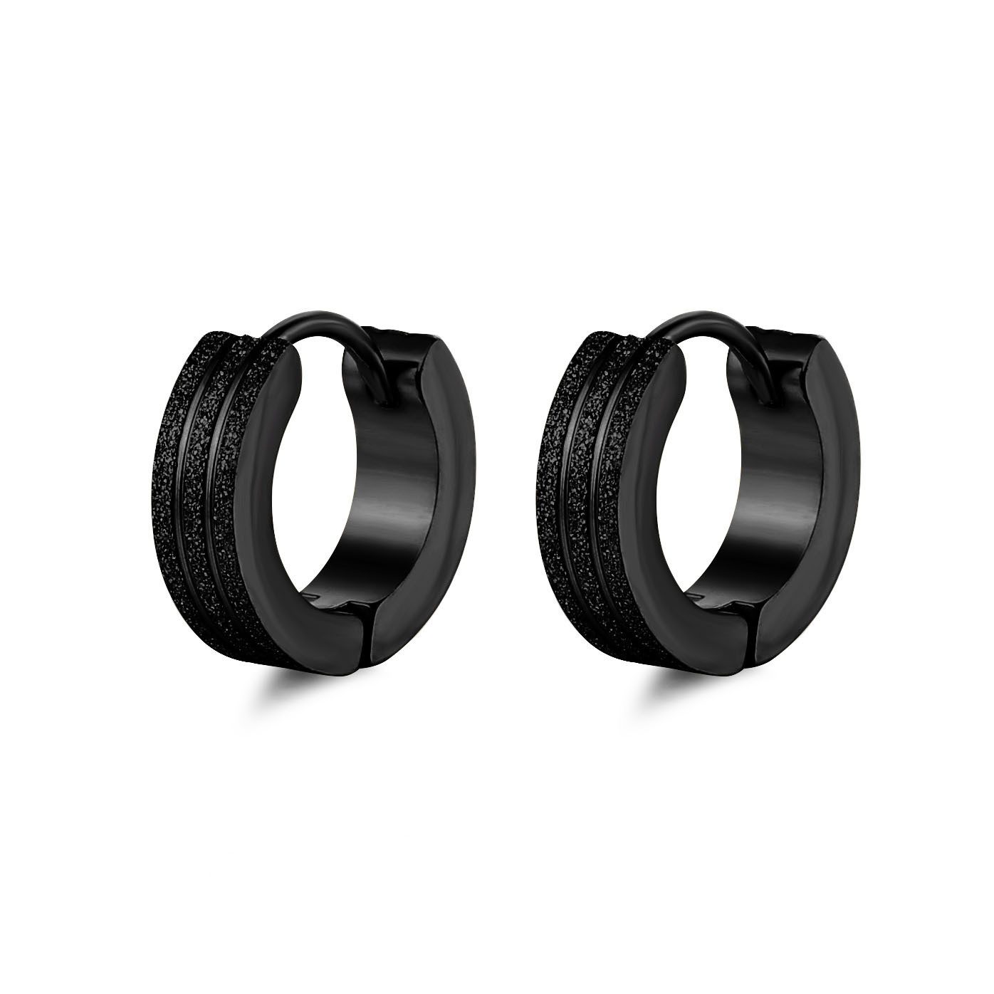 KARMA Paar Creolen Glitzer Edelstahl Silber, günstig online kaufen