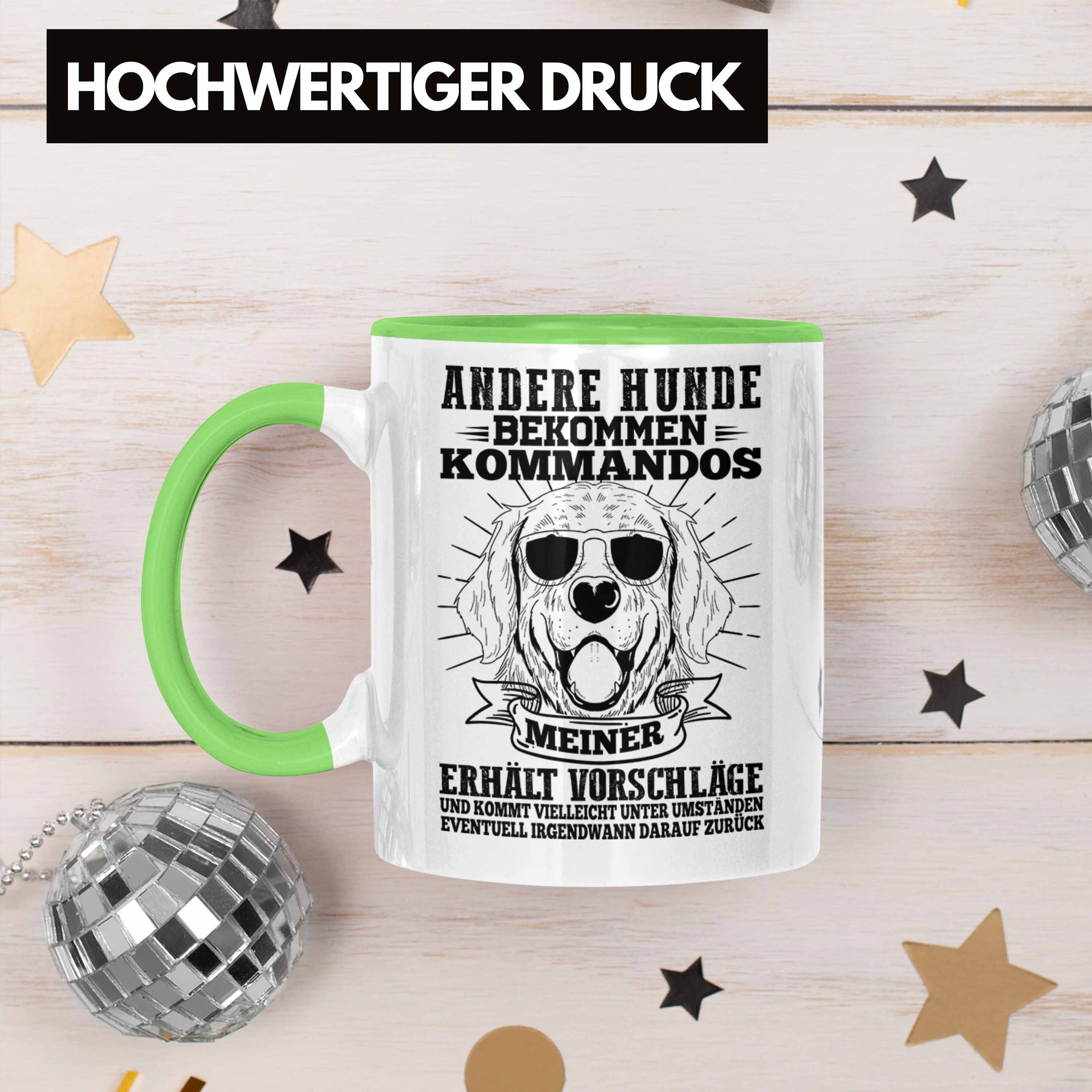 Trendation Tasse - Geschenk Geschenkidee Hunde-Mama Kommandos Frauchen Soruch Andere Hundebesitzer Lustiger Trendation Grün Tasse Bekommen Hunde