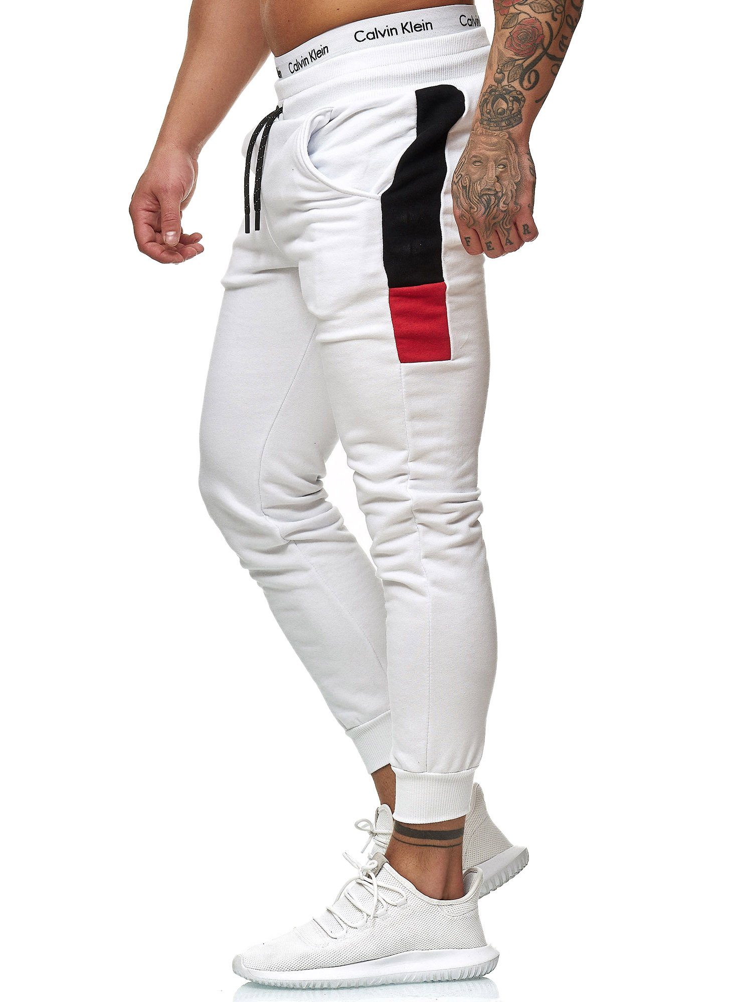 1268 Jogginghose Weiss (1-tlg) Code47 Jogginghose