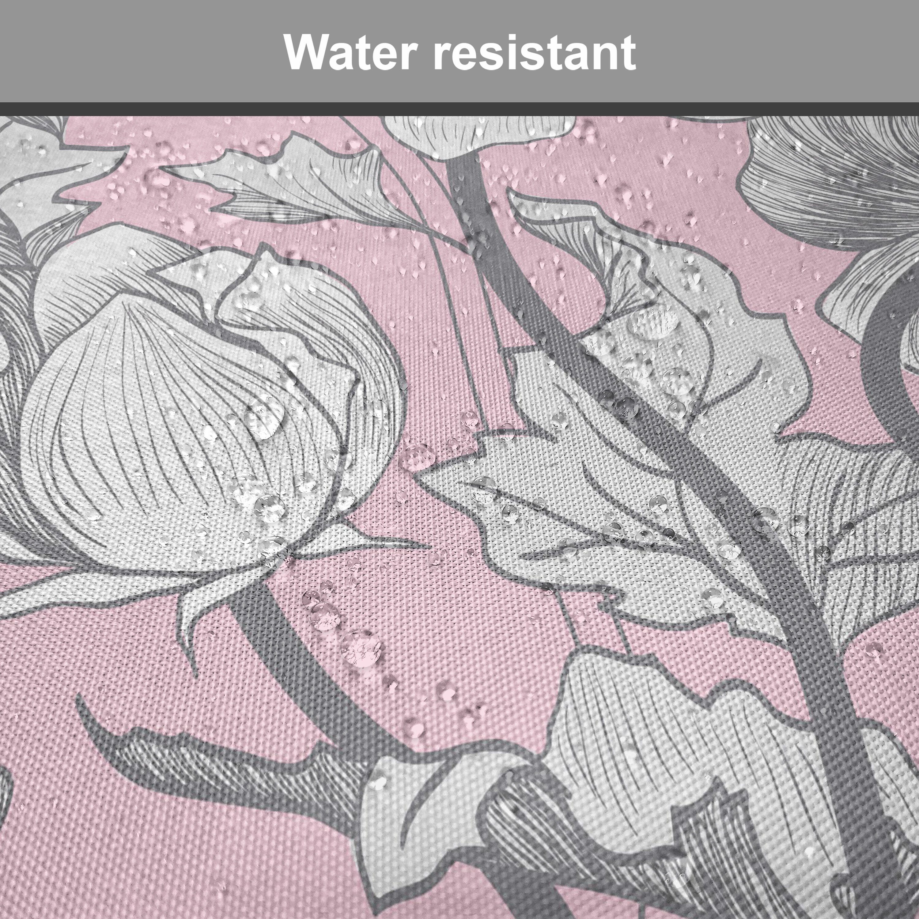 Dekoratives mit Rosa Küchensitze, Kissen Riemen Soft-Yoga Grau für Botanical wasserfestes Abakuhaus und Stuhlkissen
