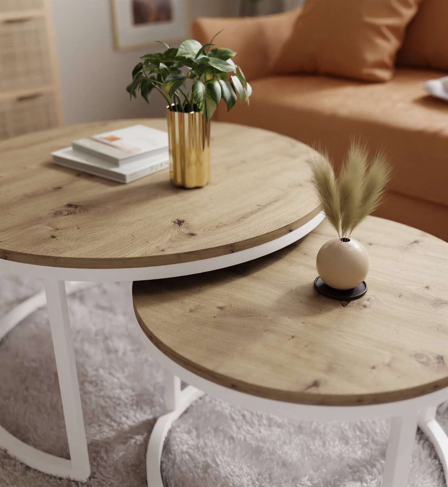 ALLHOUSE24 Couchtisch runder Sofatisch 2 in günstig online kaufen