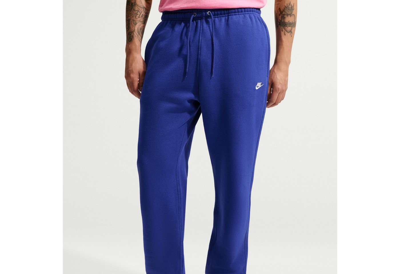 Nike Sportswear Sporthose M NK CLUB BB CUFF PANT aus Baumwolle und Polyester, mit angerautem Fleece