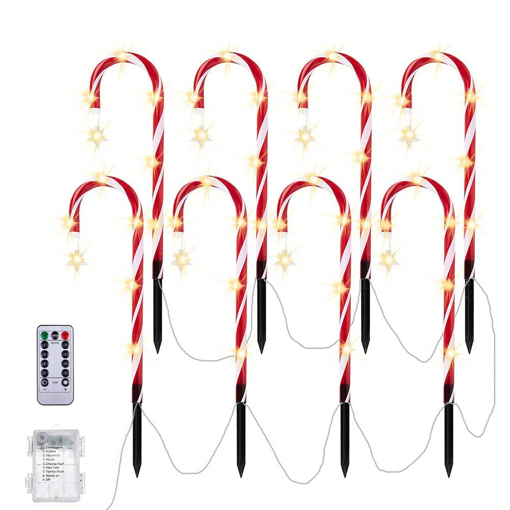 MUPOO LED-Lichterkette Zuckerstangen LED Gartenbeleuchtung Weihnachtsbeleuc günstig online kaufen