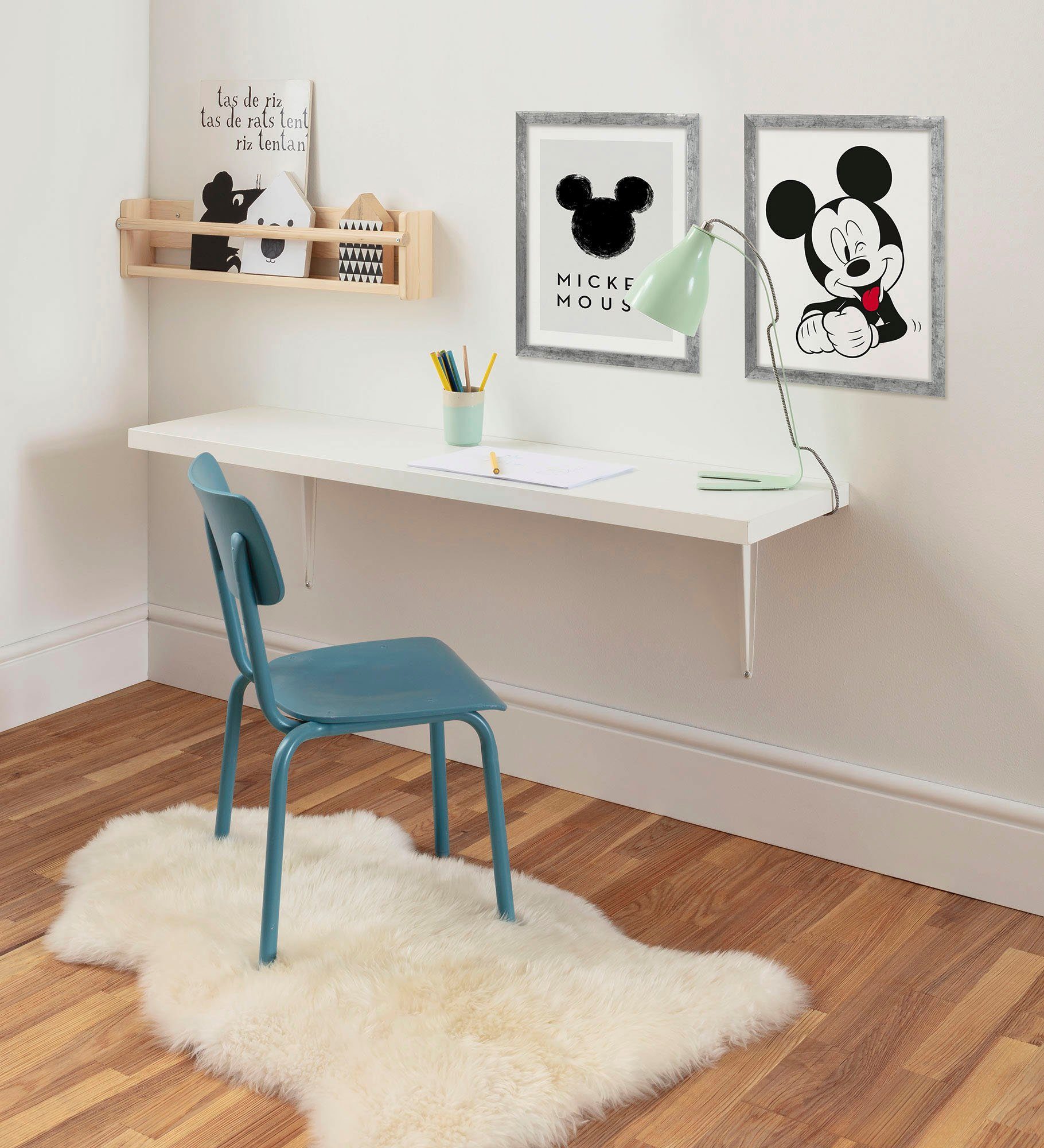 maschinell Mickey mit Rahmen Bild Komar Mouse,