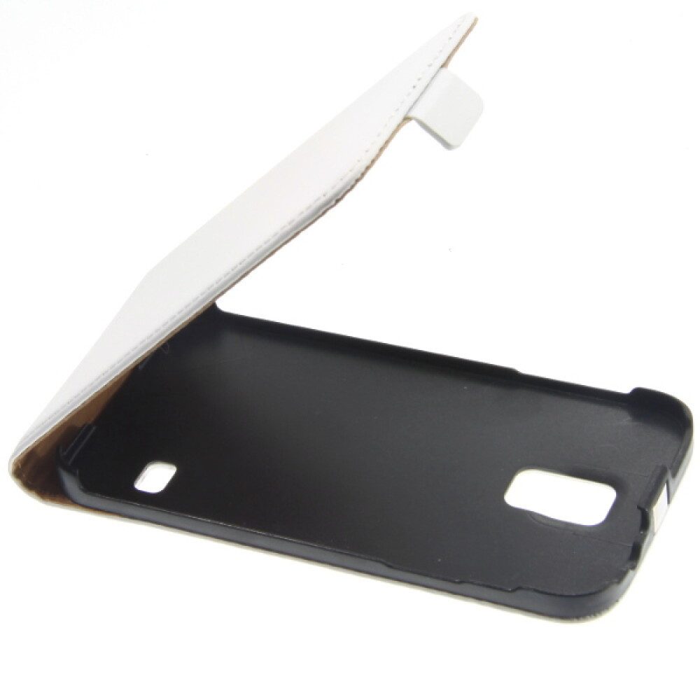 Handytasche Flip Cover Handyhülle für Samsung Galaxy S5 - Weiß Schutz Case 4250710 (Flip Cover)