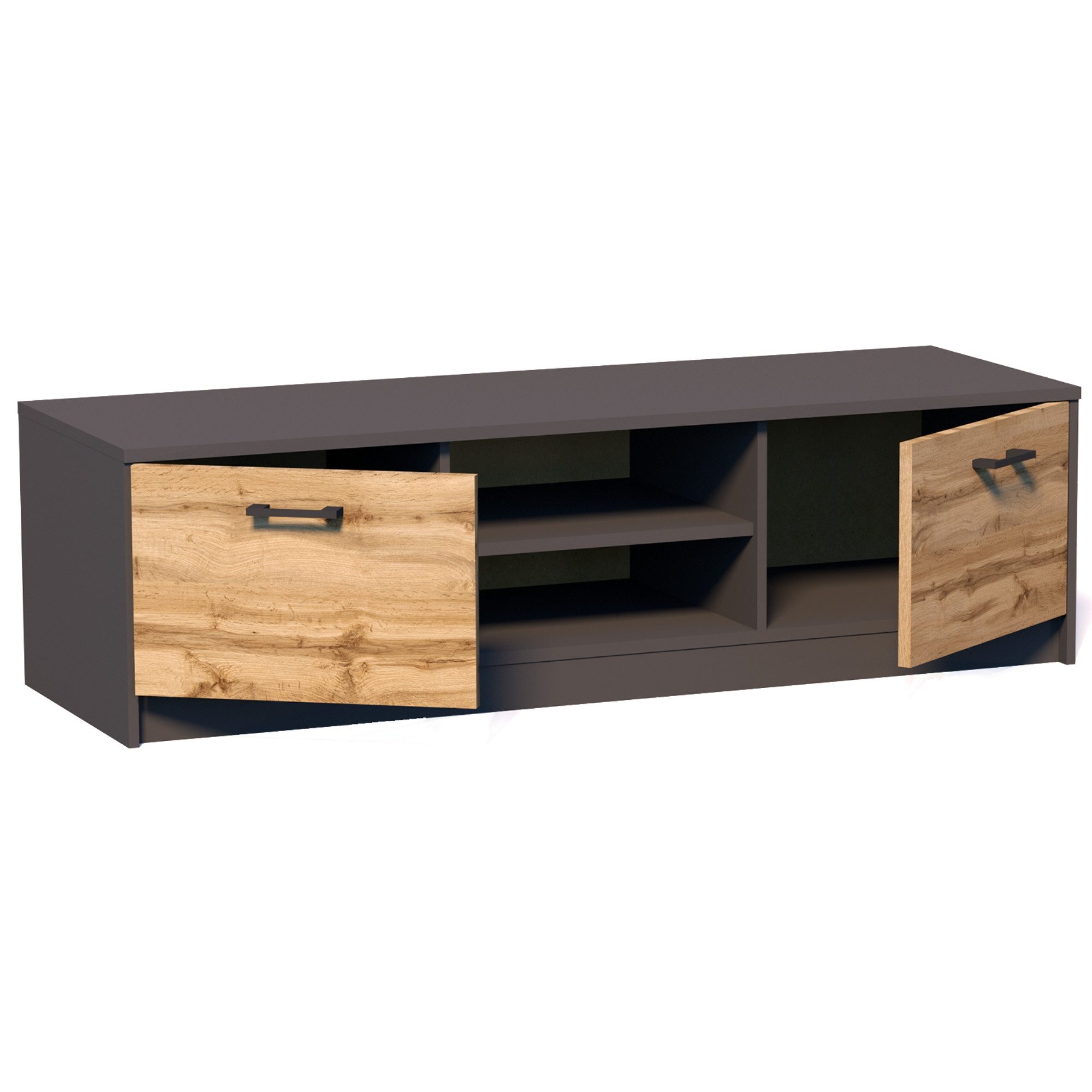 Home Collective TV-Schrank 120cm breit Lowboard mit matter Oberfläche Ferns günstig online kaufen