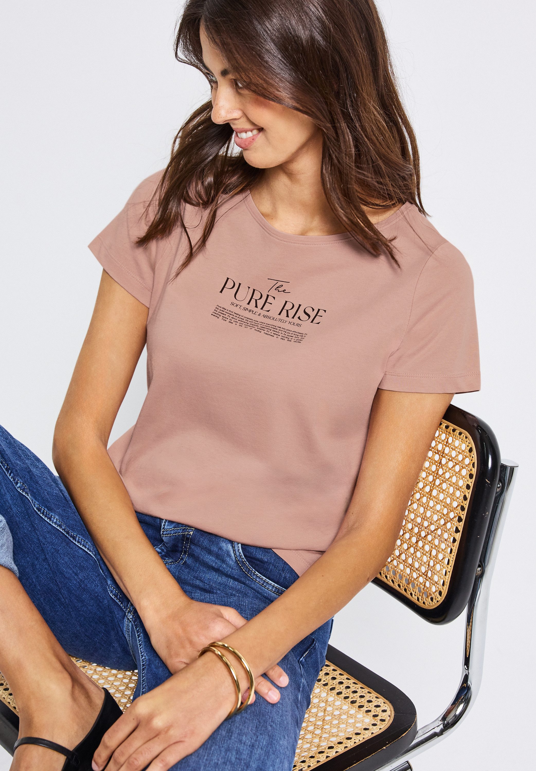 STREET ONE T-Shirt mit Wording Artwork günstig online kaufen